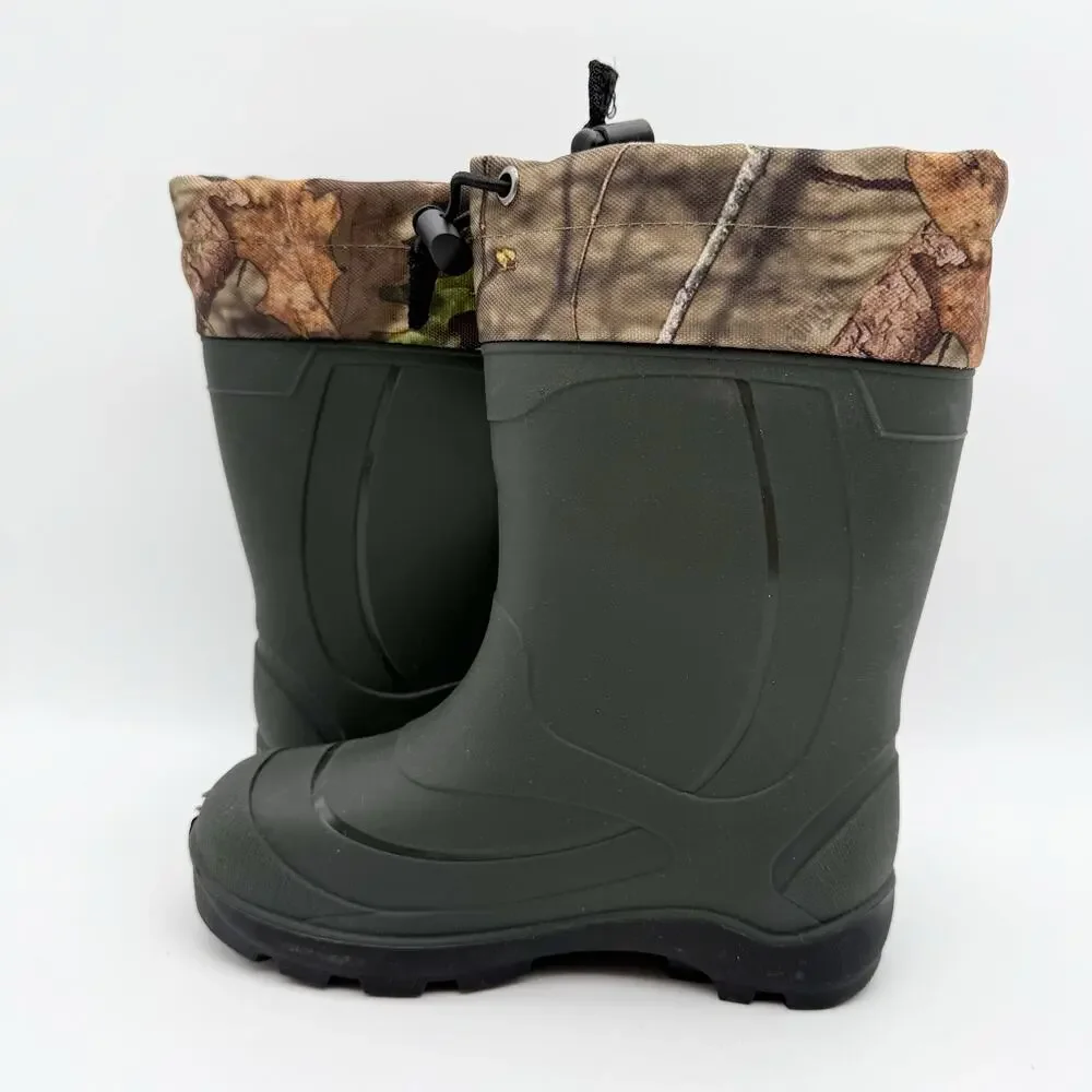 Kamik Kids Snobuster 2 Winter Boots US 12 EU 30 Green Camo Waterproof NIB